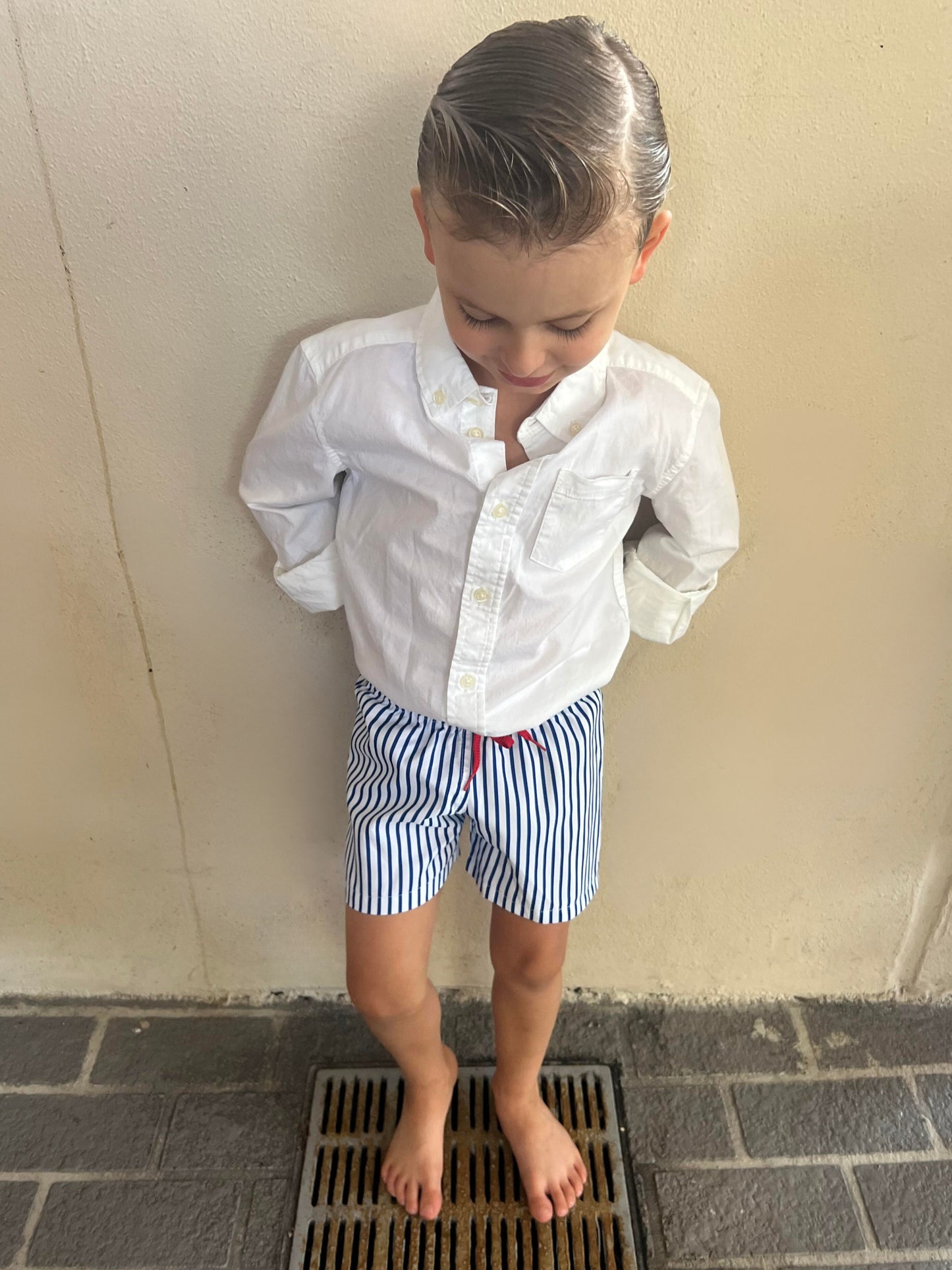 Navy Stripes Trunks